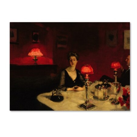 Trademark Fine Art John Singer Sargent 'A Dinner Table At Night' Canvas Art, 35x47 AA00801-C3547GG
